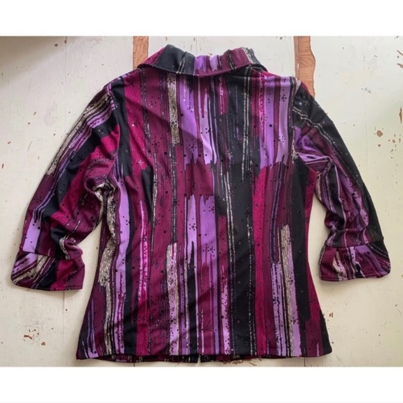 Picadilly : purple abstract print jacket - Picture 8 of 15